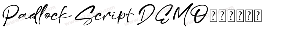 Padlock Script DEMO字体转换